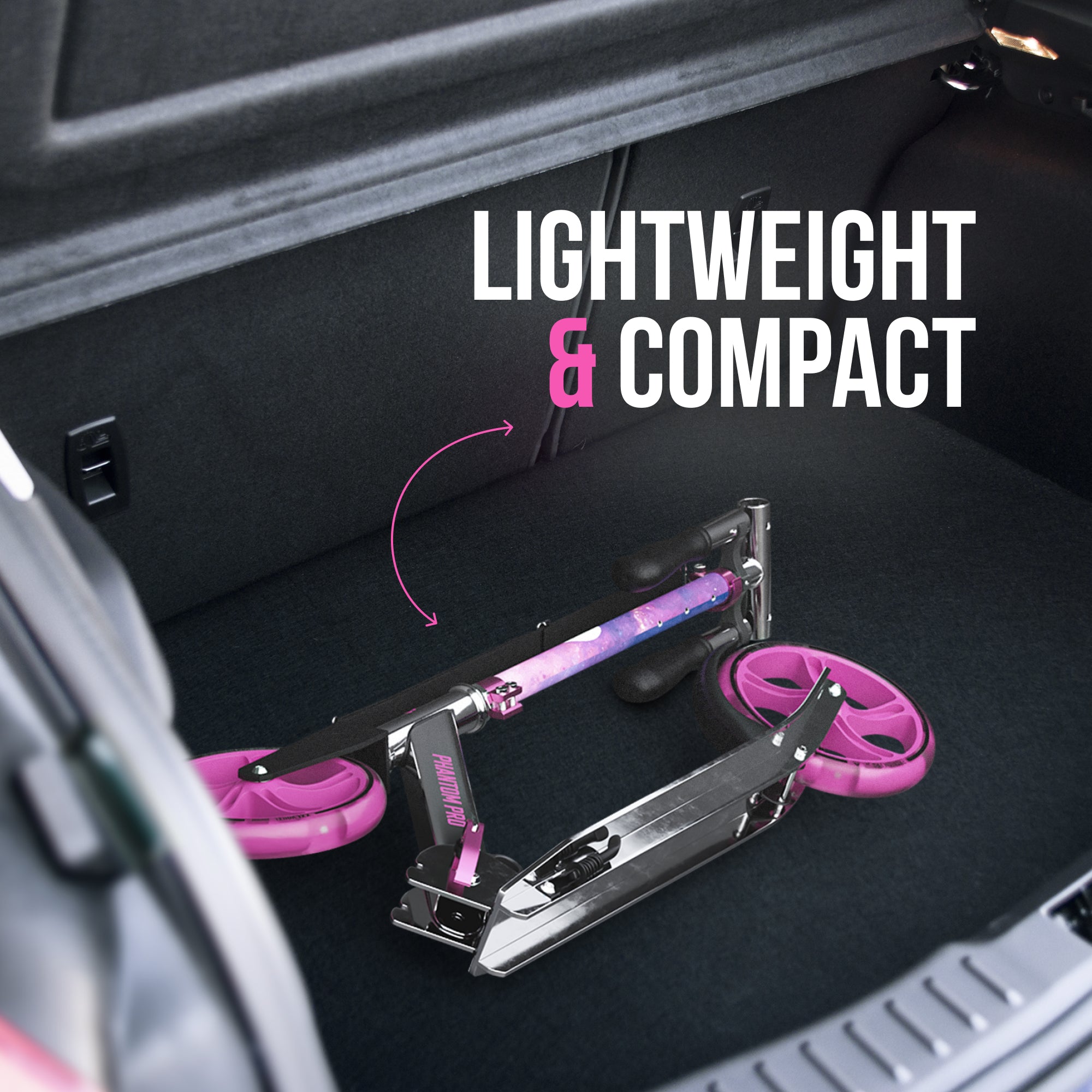 Apollo 'Phantom Pro' Opvouwbare en in hoogte verstelbare stadsscooter Starlight