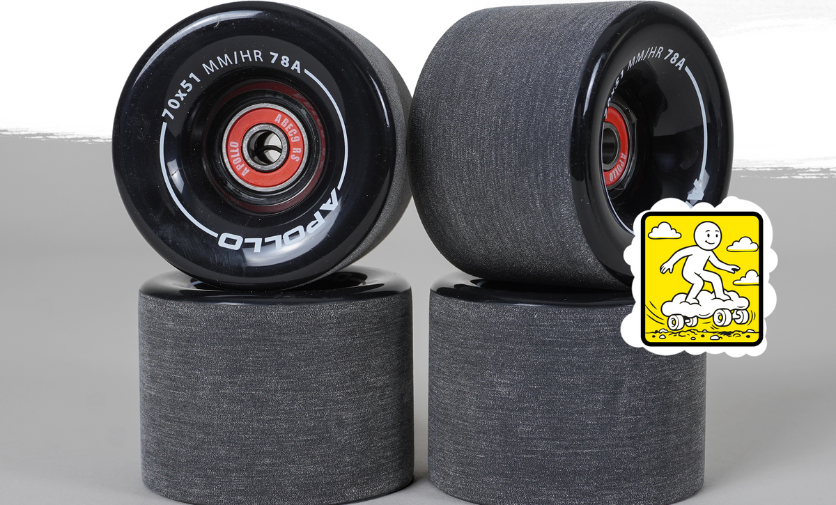 Apollo Funsport Nederland Apollo Zwarte Longboard & Skateboard Wielen Black - 70 x 51