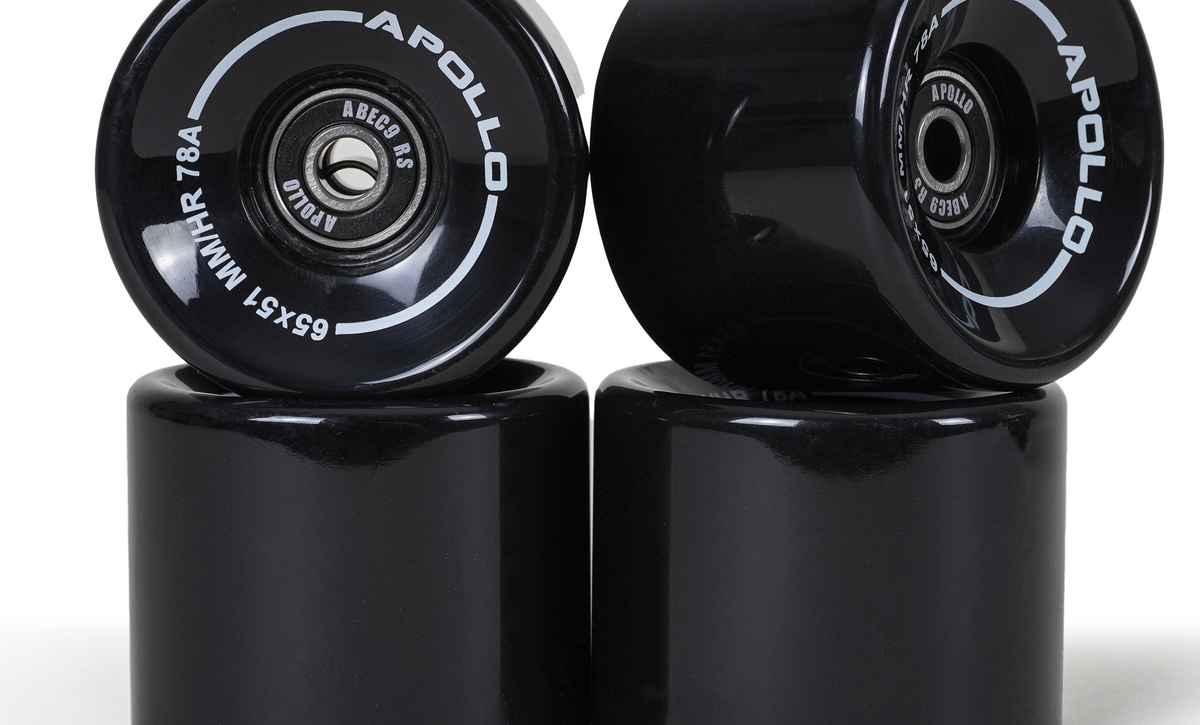 Apollo Funsport Nederland Apollo Zwarte Longboard & Skateboard Wielen Black - 65 x 51