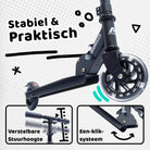 Apollo Kinderscooter 'Moonracer' LED-step met Vering Zwart