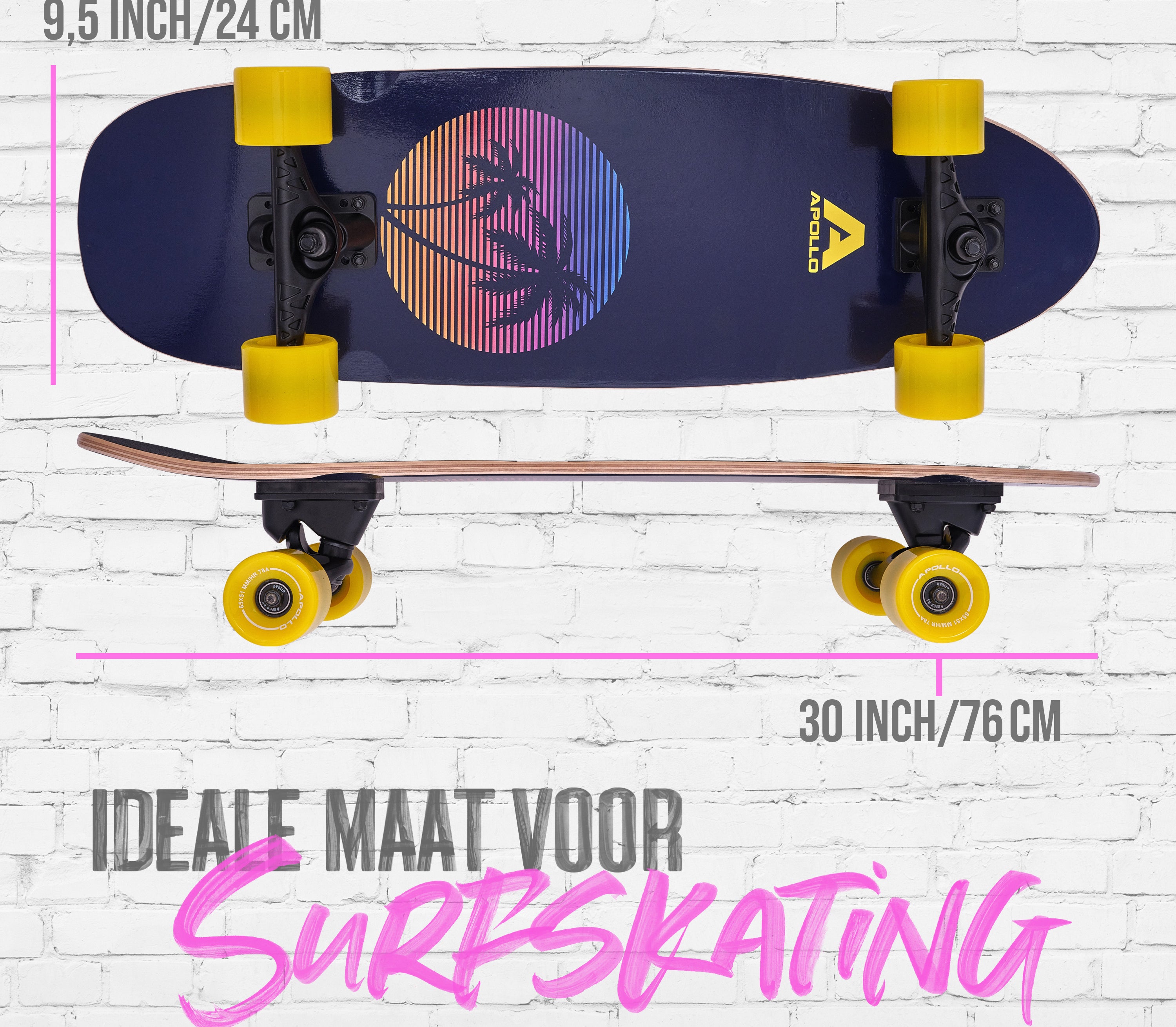 Apollo Surfskate Board - Miami Sunset Miami Sunset