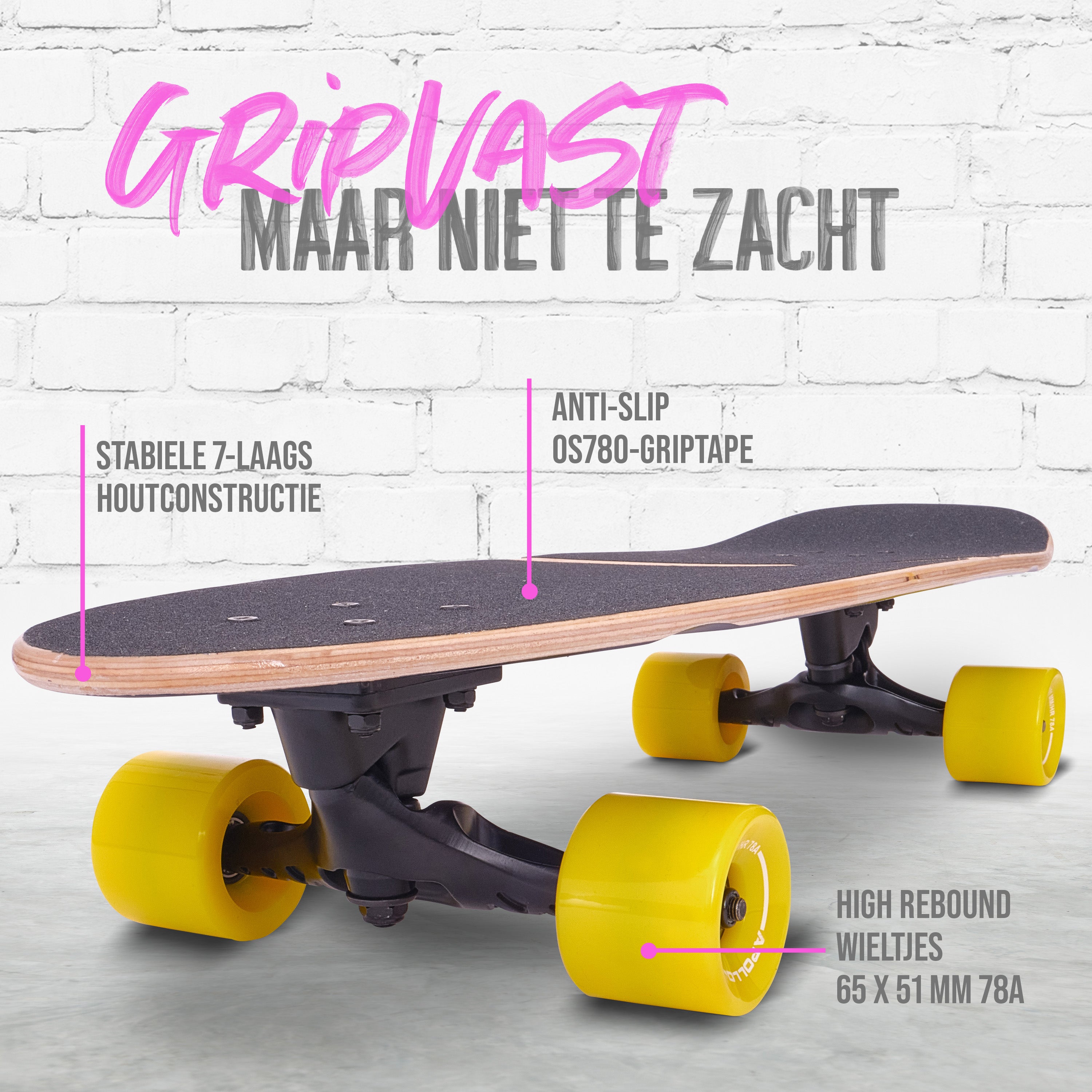 Apollo Surfskate Board - Miami Sunset Miami Sunset