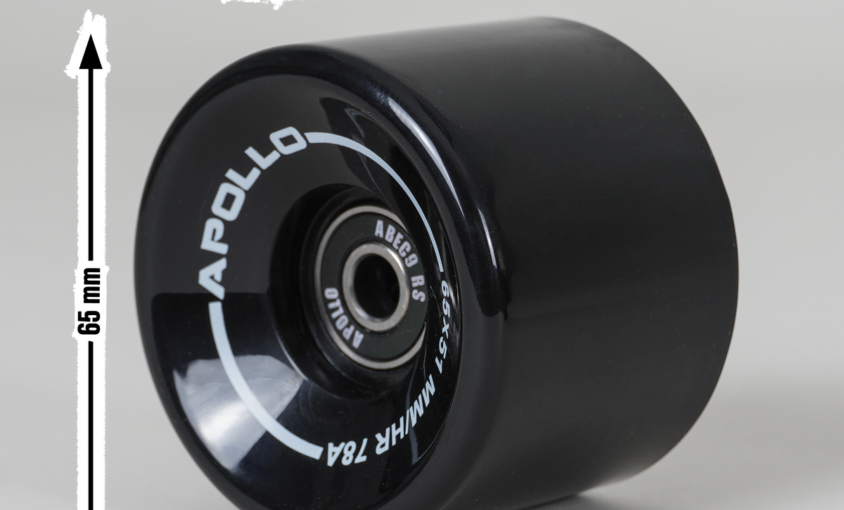 Apollo Funsport Nederland Apollo Zwarte Longboard & Skateboard Wielen Black - 65 x 51