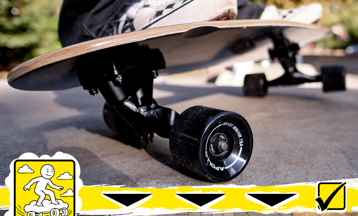 Apollo Funsport Nederland Apollo Zwarte Longboard & Skateboard Wielen Black - 65 x 51