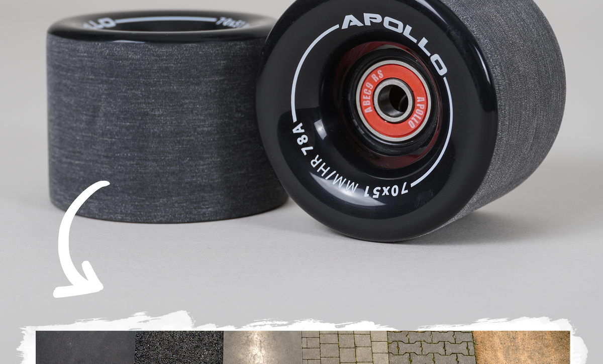 Apollo Funsport Nederland Apollo Zwarte Longboard & Skateboard Wielen Black - 70 x 51