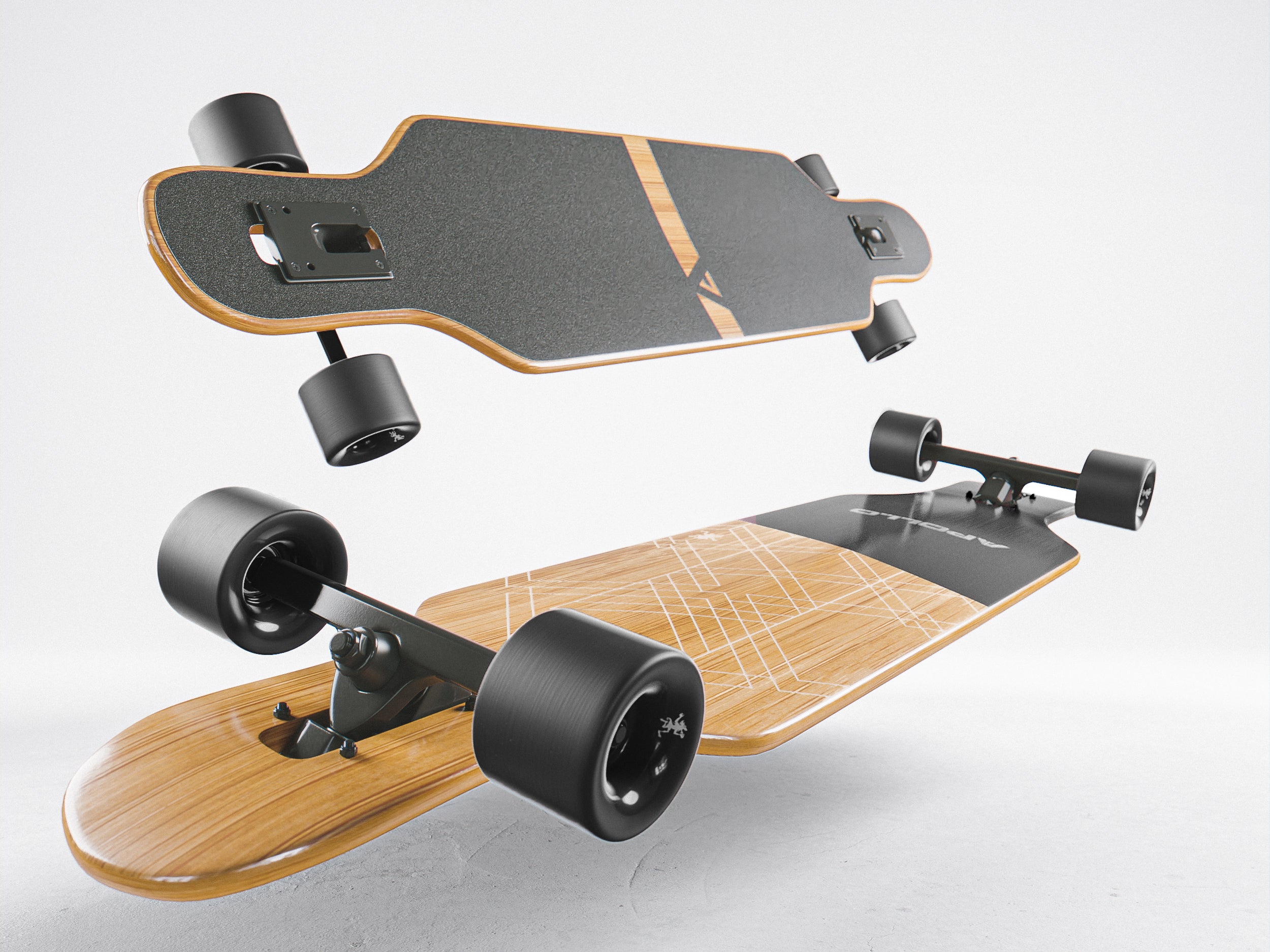 Apollo Glasvezel Longboard 39" incl. T-tool - Bali Slide Black Bali Slide Black