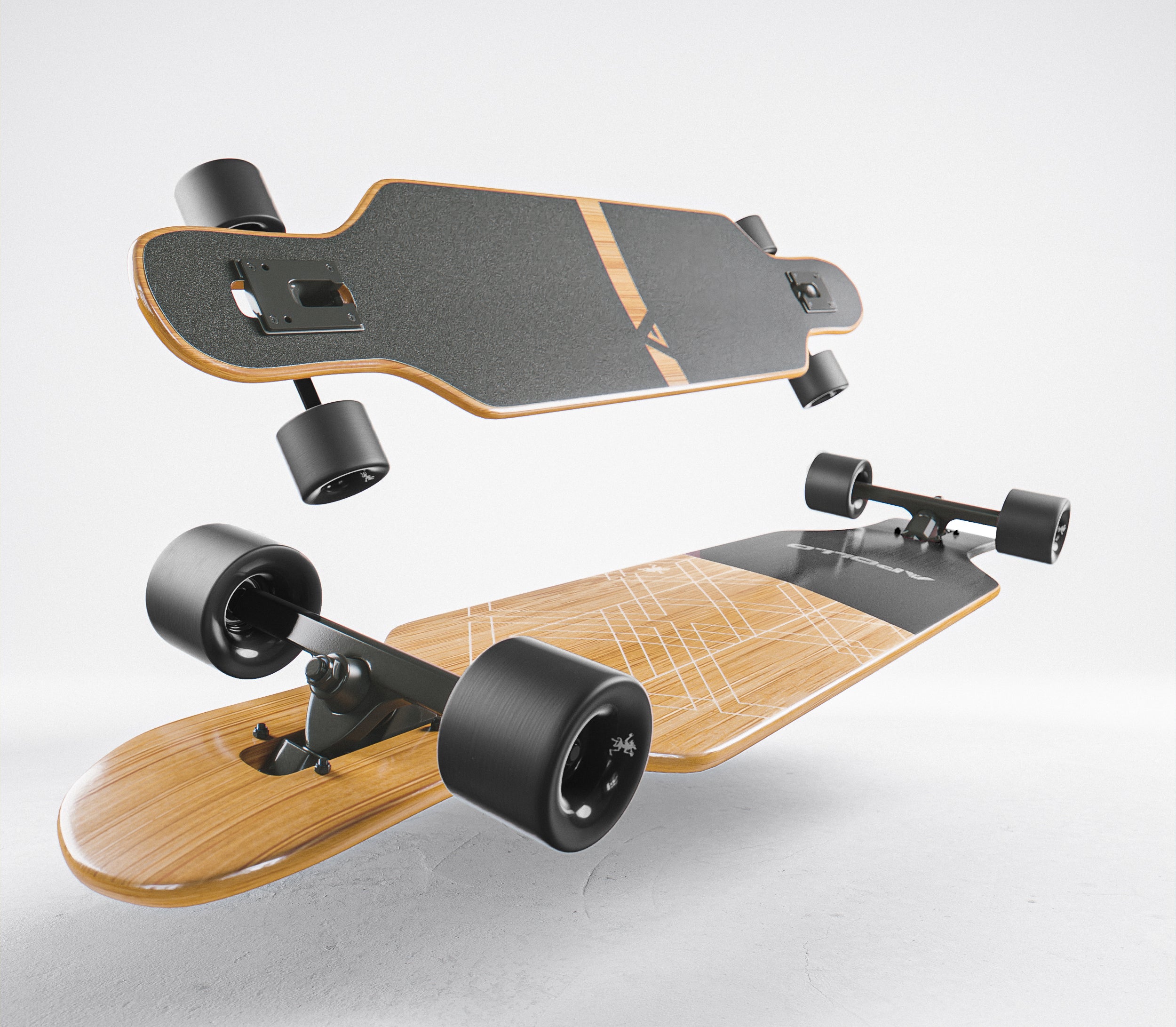 Apollo Glasvezel Longboard 39" incl. T-tool - Bali Slide Black Bali Slide Black