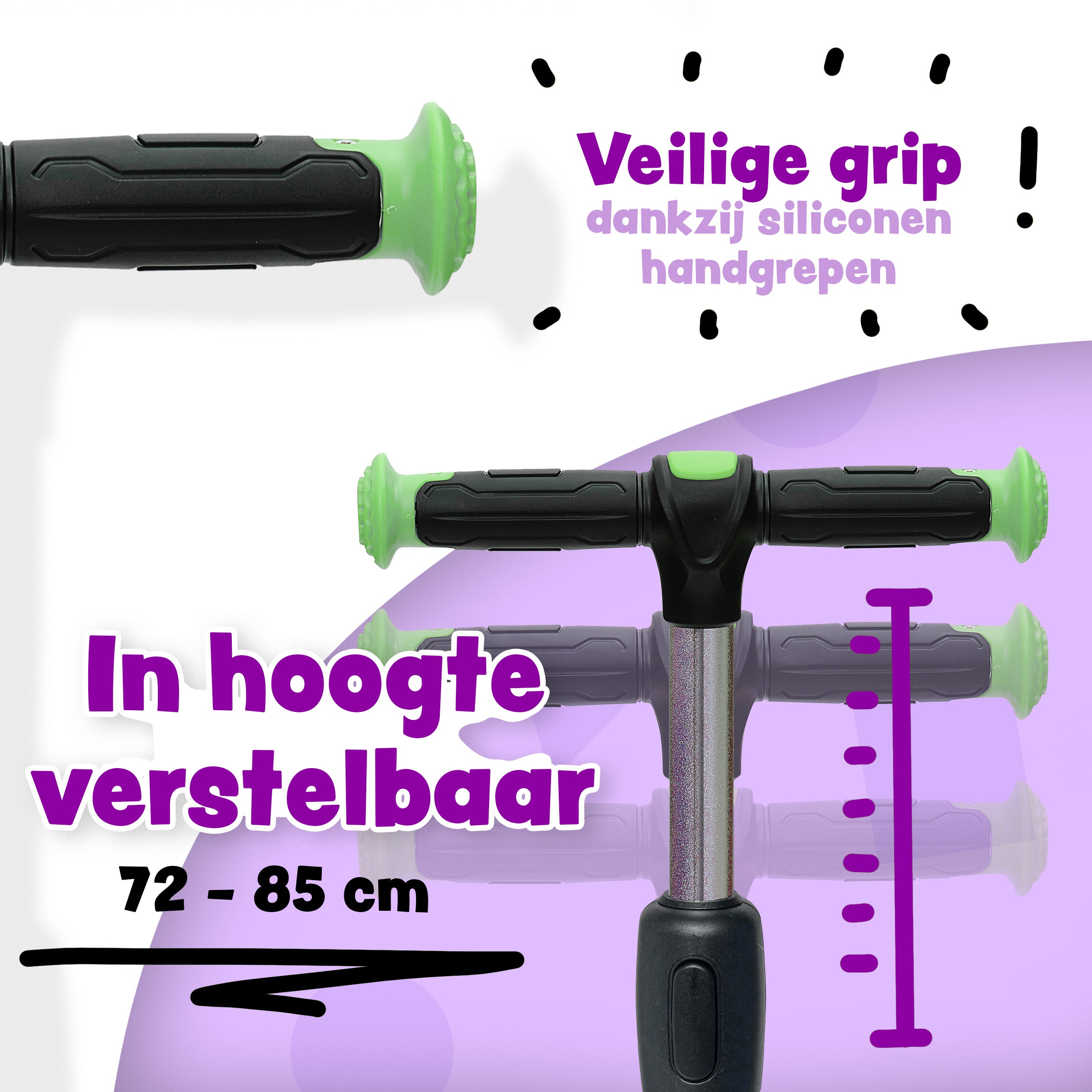 Apollo 'KidsPro 4' Opvouwbare Kinderstep met LED-Wielen Groen