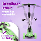 Apollo 'KidsPro 4' Opvouwbare Kinderstep met LED-Wielen Groen