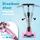 Apollo 'KidsPro 4' Opvouwbare Kinderstep met LED-Wielen Roze