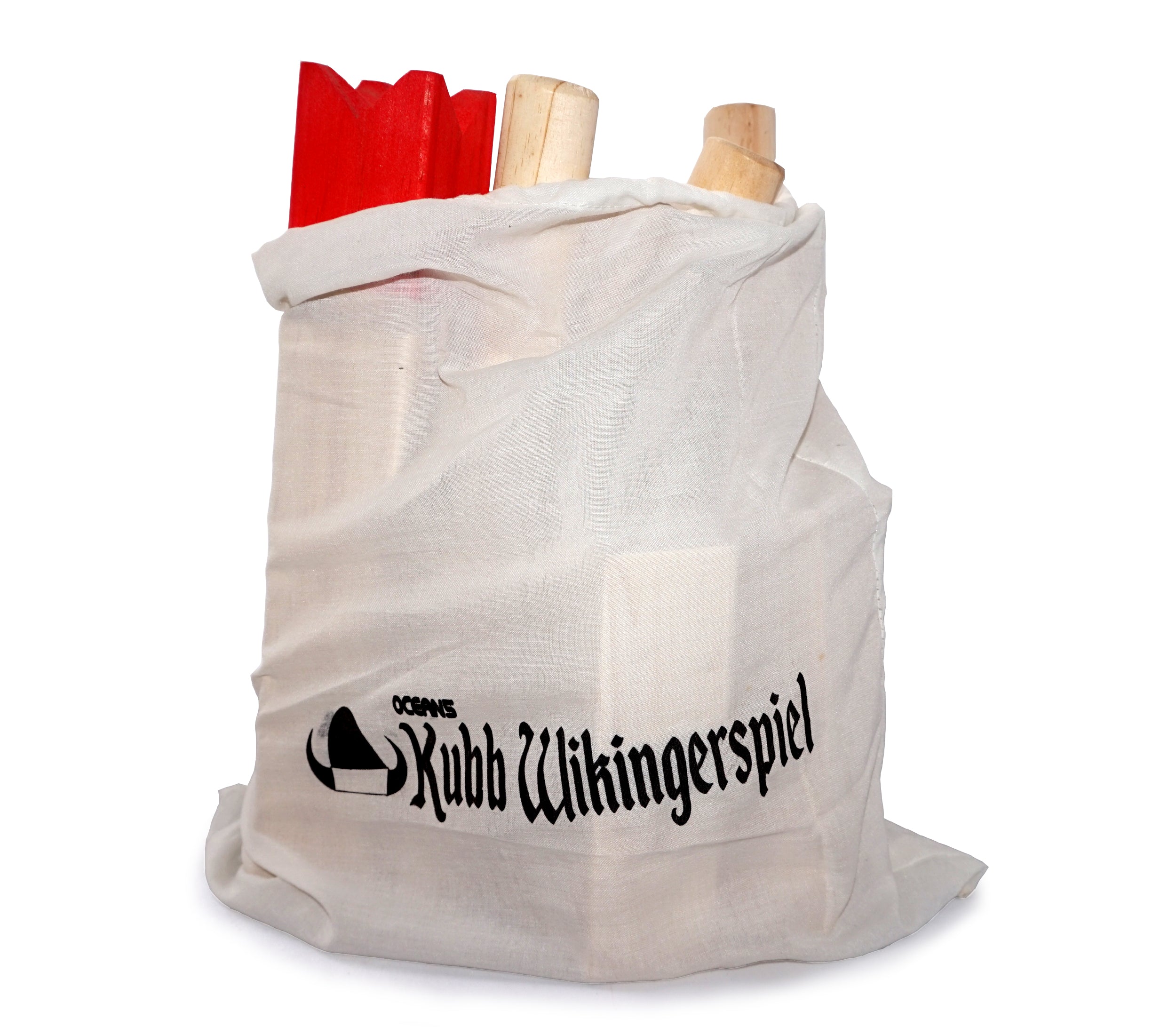 Ocean5 OCEAN5 Kubb - Origineel Viking werpspel, Houten schaak kegels spel Kubb - Rot - 30 x 5,2 cm (H B)