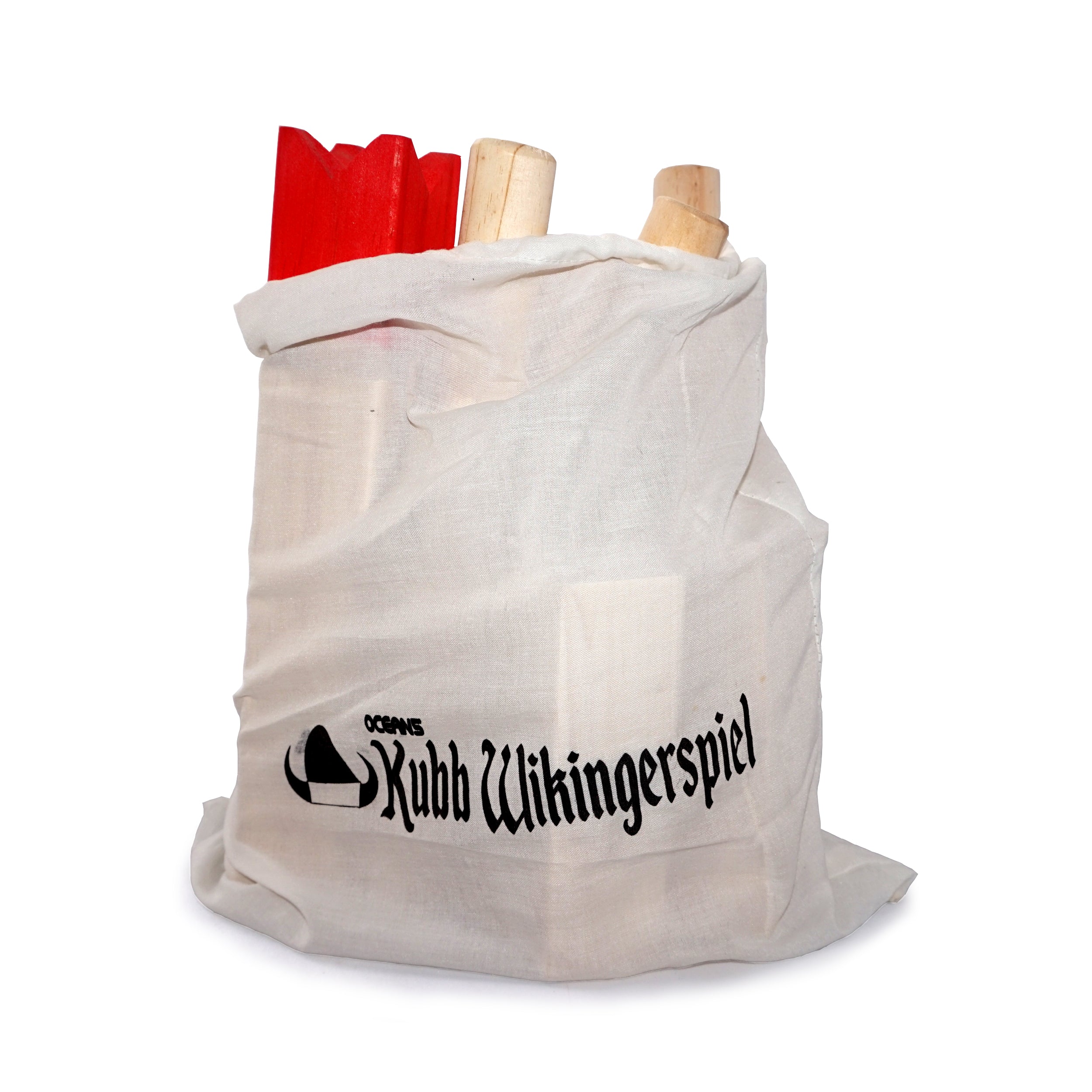 Ocean5 OCEAN5 Kubb - Origineel Viking werpspel, Houten schaak kegels spel Kubb - Rot - 30 x 5,2 cm (H B)