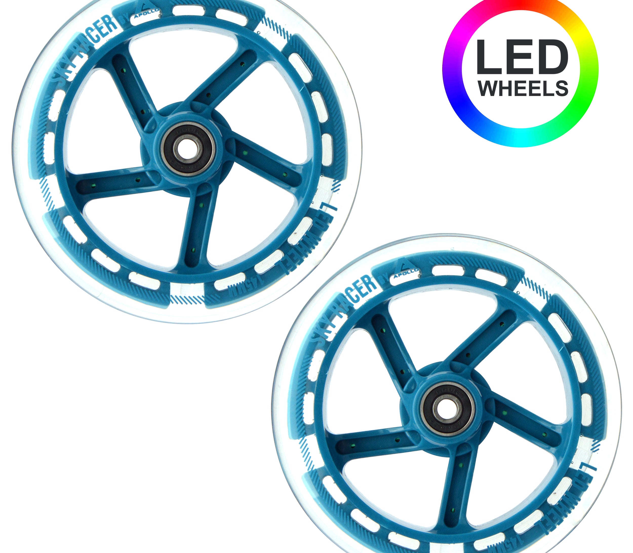 Apollo Vervangingswielenset voor Skyracer - 145 mm wielenset Blauw