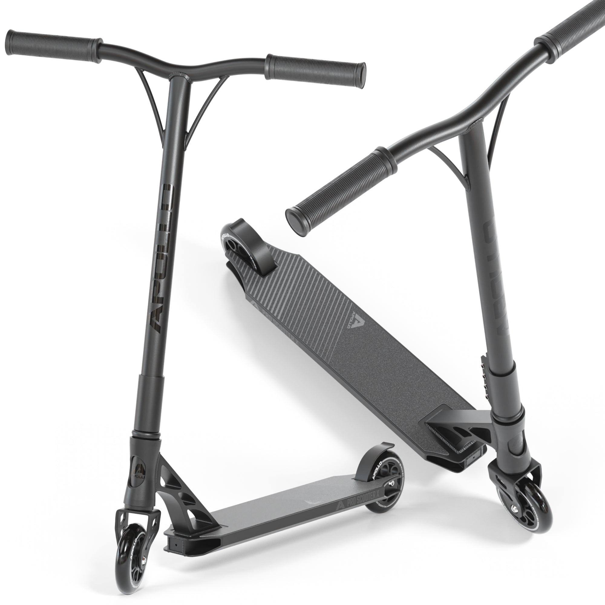 Apollo High-End Stunt Scooter 'Genesis' Stuntstep met aluminium kern & ABEC 9 Zwart