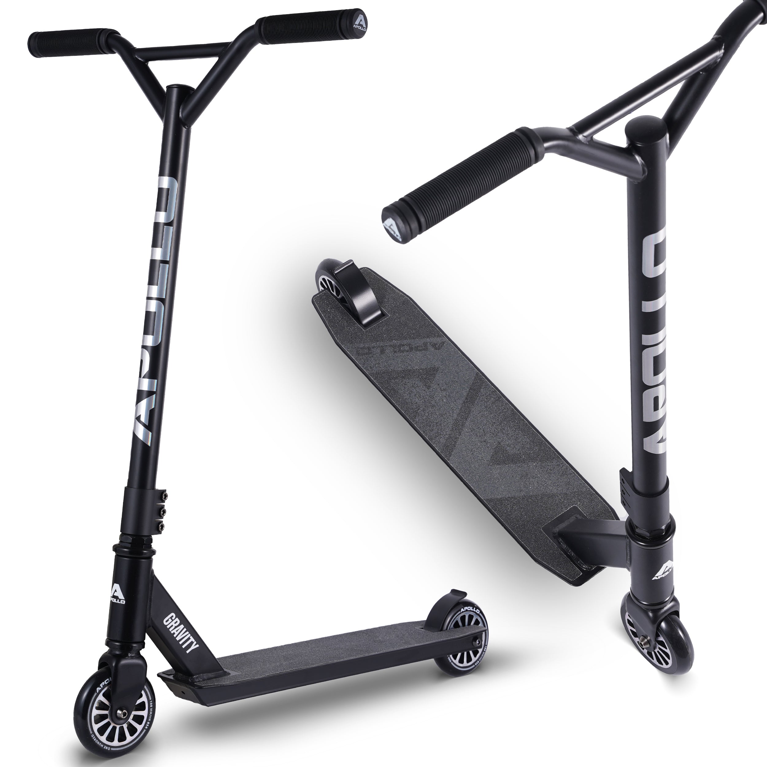 Apollo Funsport NL Stunt Scooter Gravity - Leuke step voor kinderen en tieners Glanzend zwart