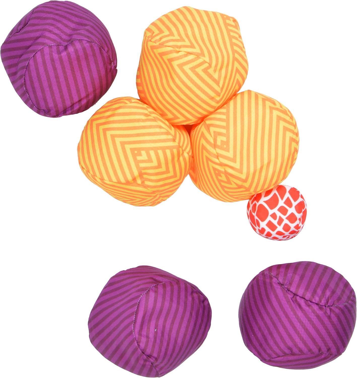 Apollo Funsport Nederland Ocean 5 Extreme Boule – Set van zachte boules Lines - Kleur: paars geel