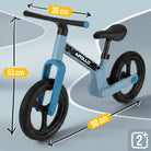 Apollo Funsport Nederland Trailbuddy LED loopfiets voor kinderen vanaf 2 jaar – 12 inch loopfiets met verlichting Blauw