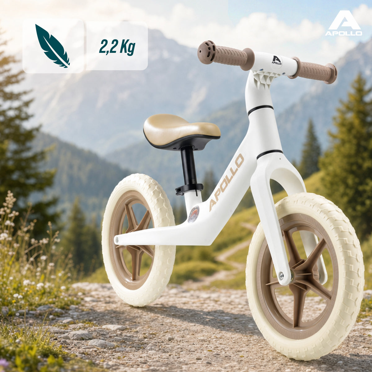 Apollo Funsport Nederland Trailbuddy loopfiets vanaf 2 jaar – 12 inch kinderloopfiets Wit
