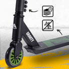 Apollo Funsport NL Stunt Scooter Gravity - Leuke step voor kinderen en tieners Zwart Groen