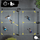 Apollo Funsport Nederland Apollo Pickleball Court Marker Set – All-in-one vloer markering set voor precisie en veelzijdigheid