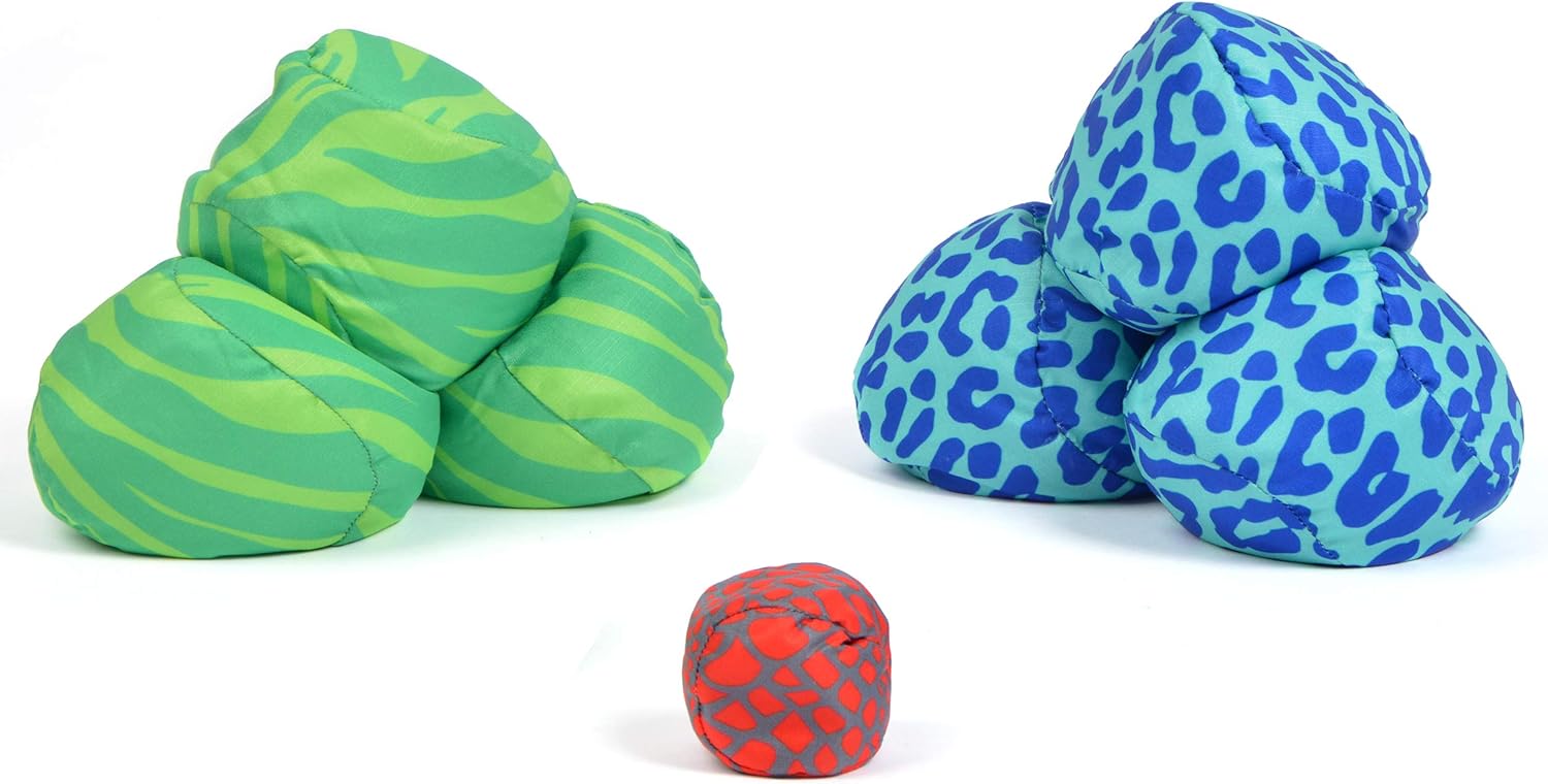 Apollo Funsport Nederland Ocean 5 Extreme Boule – Set van zachte boules Animal Print - Kleur: groen blauw