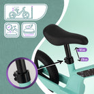 Apollo Funsport Nederland Trailbuddy LED loopfiets voor kinderen vanaf 2 jaar – 12 inch loopfiets met verlichting Mint