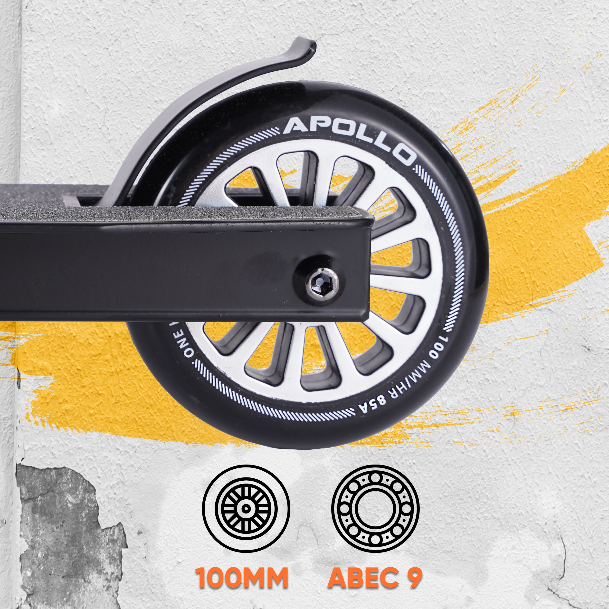 Apollo Funsport NL Stunt Scooter Gravity - Leuke step voor kinderen en tieners Glanzend zwart