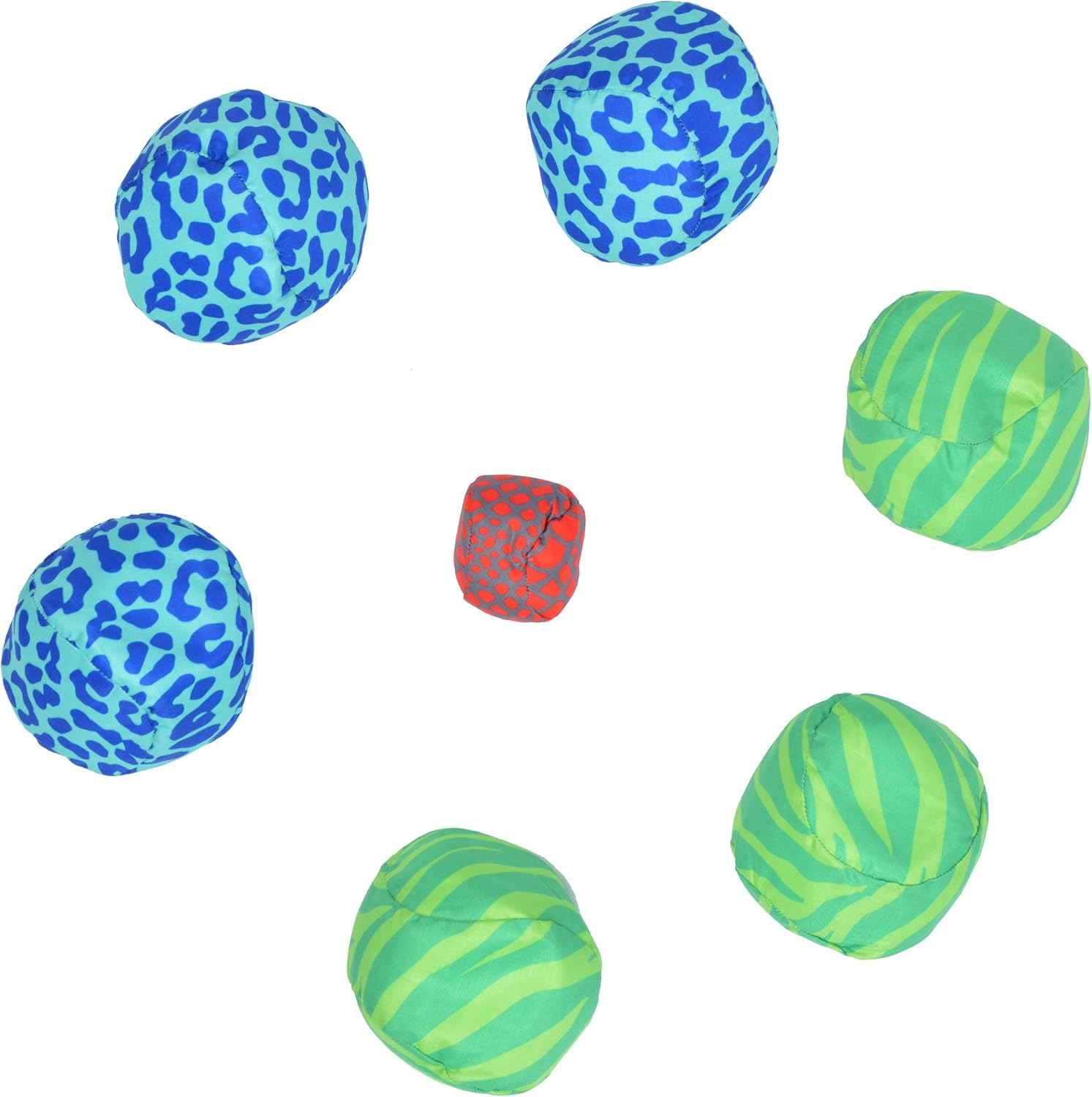 Apollo Funsport Nederland Ocean 5 Extreme Boule – Set van zachte boules Animal Print - Kleur: groen blauw