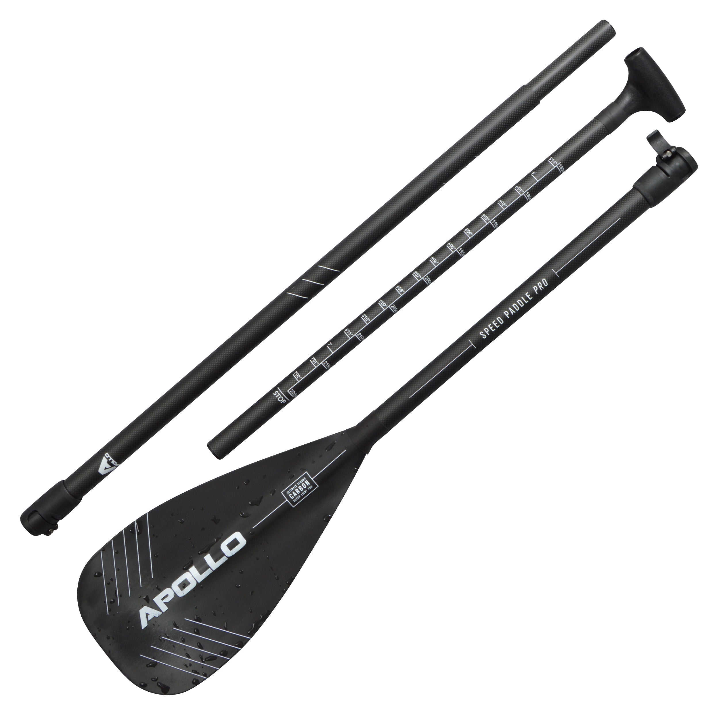Apollo Apollo SUP Peddel – 3-delige peddel voor Stand-Up Paddle Full Carbon Paddel