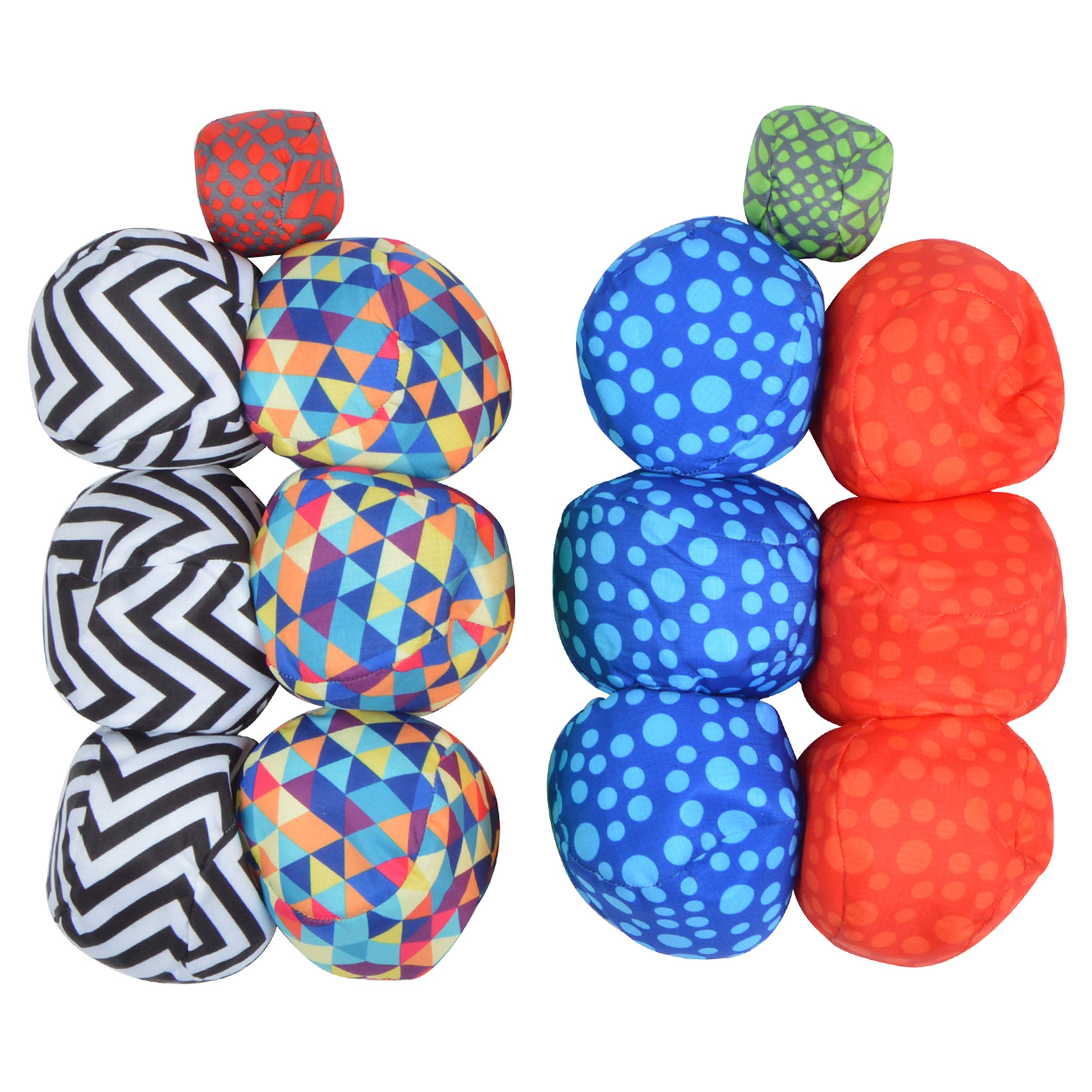 Apollo Funsport Nederland Ocean 5 Extreme Boule – Set van zachte boules 2er SET - Dots + ZicZac