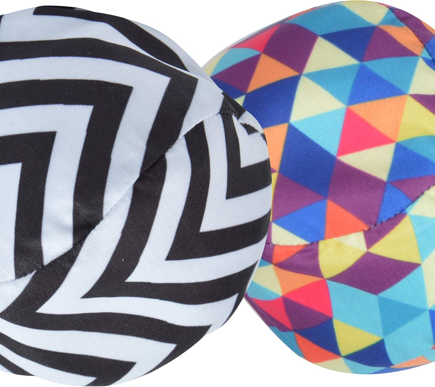 Apollo Funsport Nederland Ocean 5 Extreme Boule – Set van zachte boules Triangel ZicZac - Kleur: zwart wit