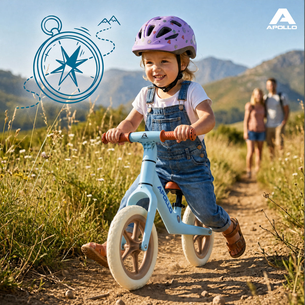 Apollo Funsport Nederland Trailbuddy loopfiets vanaf 2 jaar – 12 inch kinderloopfiets Blauw