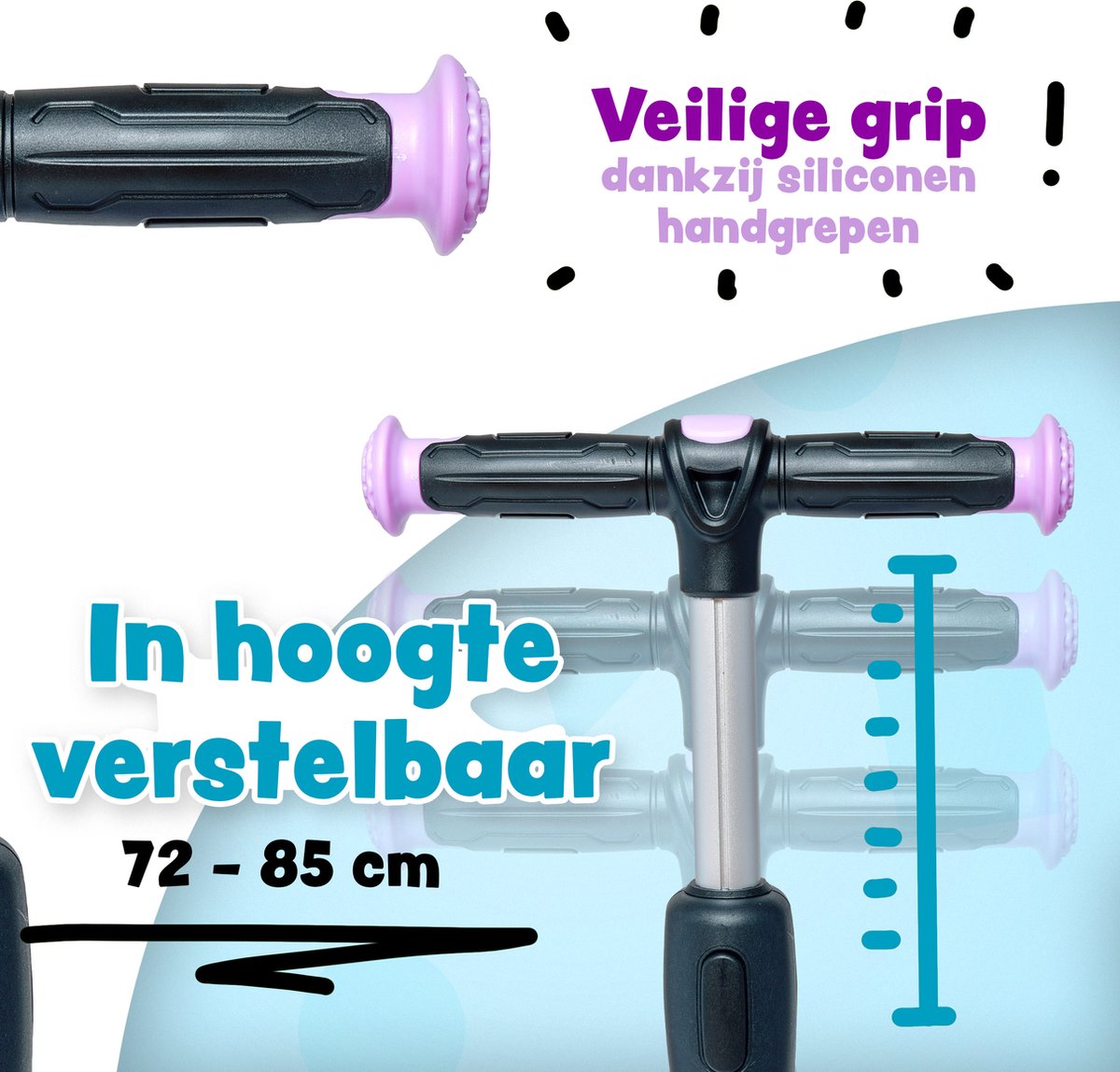 Apollo 'KidsPro 4' Opvouwbare Kinderstep met LED-Wielen Paars