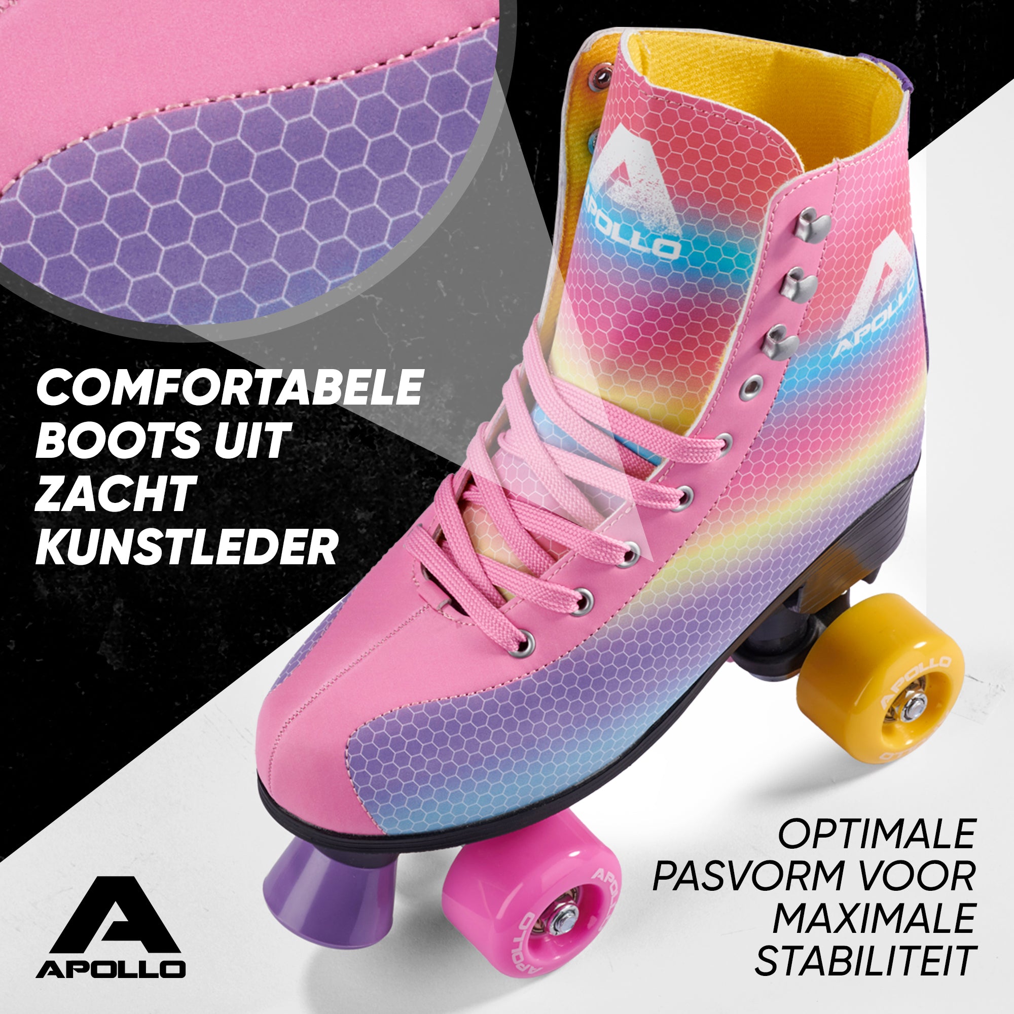 Apollo Disco Klassieke rolschaatsen voor kinderen en volwassenen - Dancing Queen LED L (39-42)