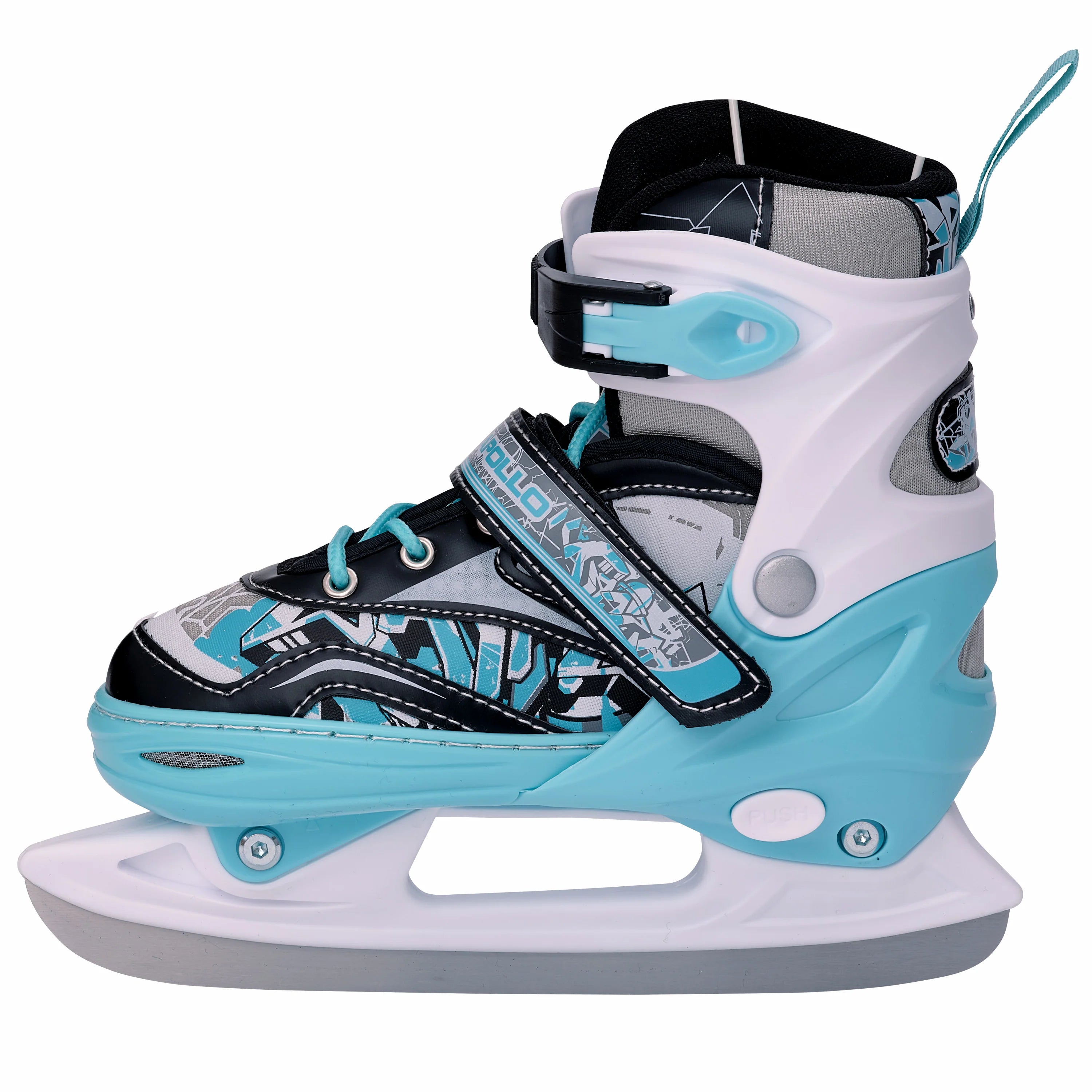 Apollo Verstelbare Kunstschaatsen 'Ice Skates X-Pro' - Mint/Zwart L (39-42)