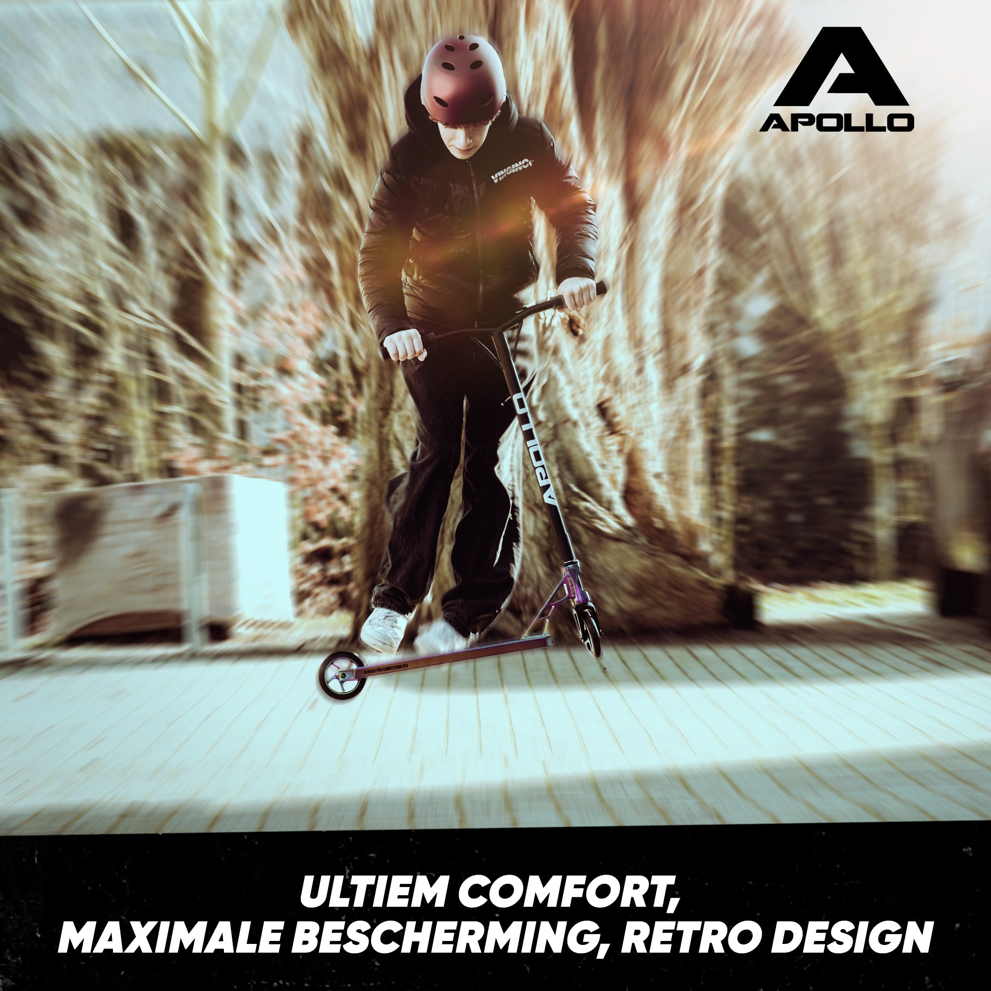 Apollo Skate Helm Fietshelm - Verstelbare Skateboard, Scooter, BMX Helm Liquid Red