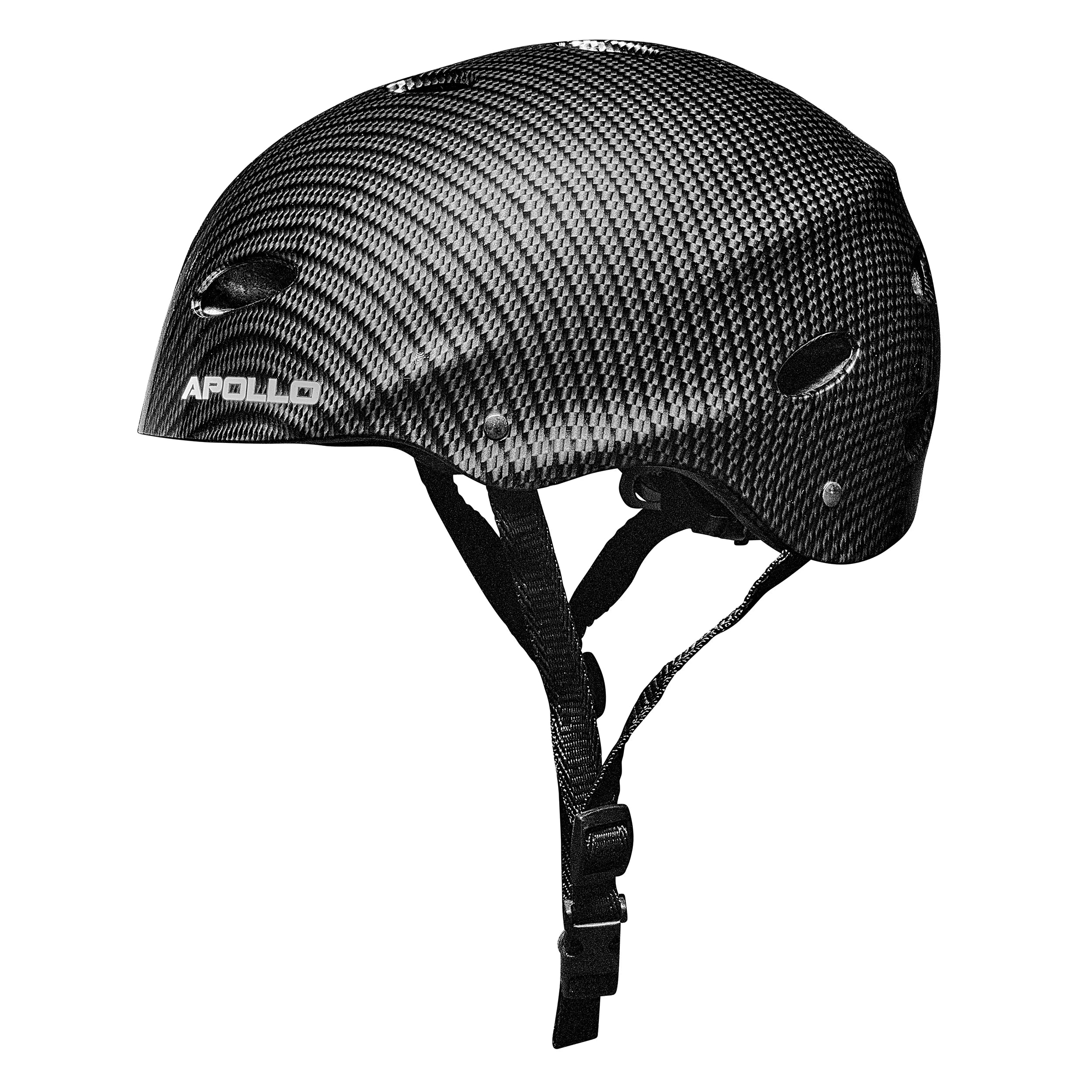 Apollo Skate Helm Fietshelm - Verstelbare Skateboard, Scooter, BMX Helm - Bright Carbon