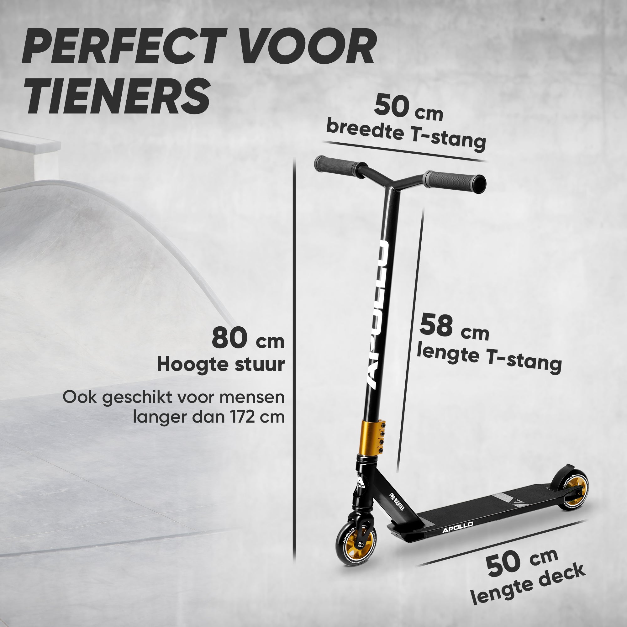 Apollo Stunt Scooter - Star Pro - HighQuality eloxierter Profi Stunt Scooter Schwarz Gold