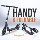 Apollo Autoped "Tornado 2.0" Cityroller voor Volwassenen en Kinderen Zwart Zilver