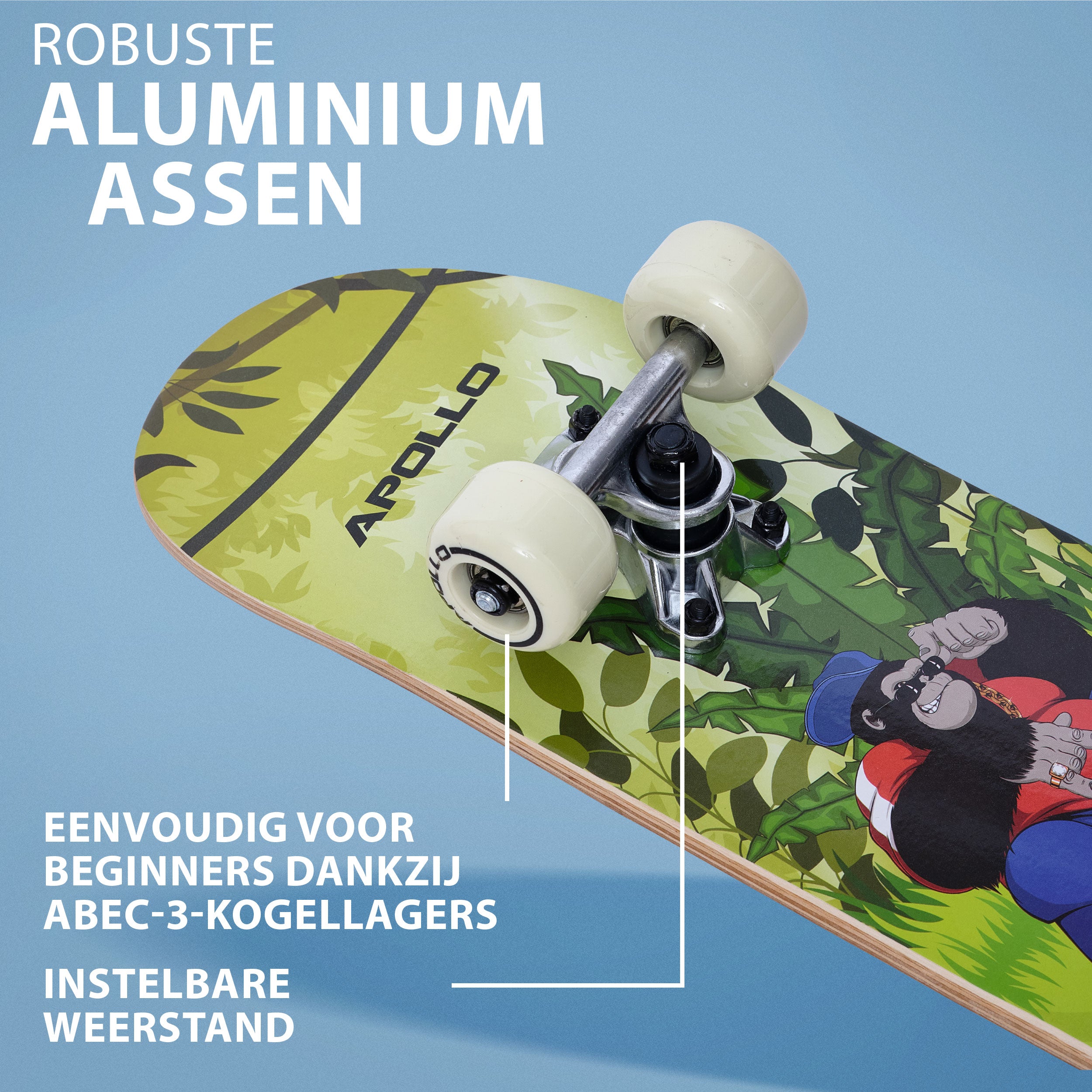 Apollo Kinderen Skateboard 61cm - Gorilla Tom Gorilla Tom