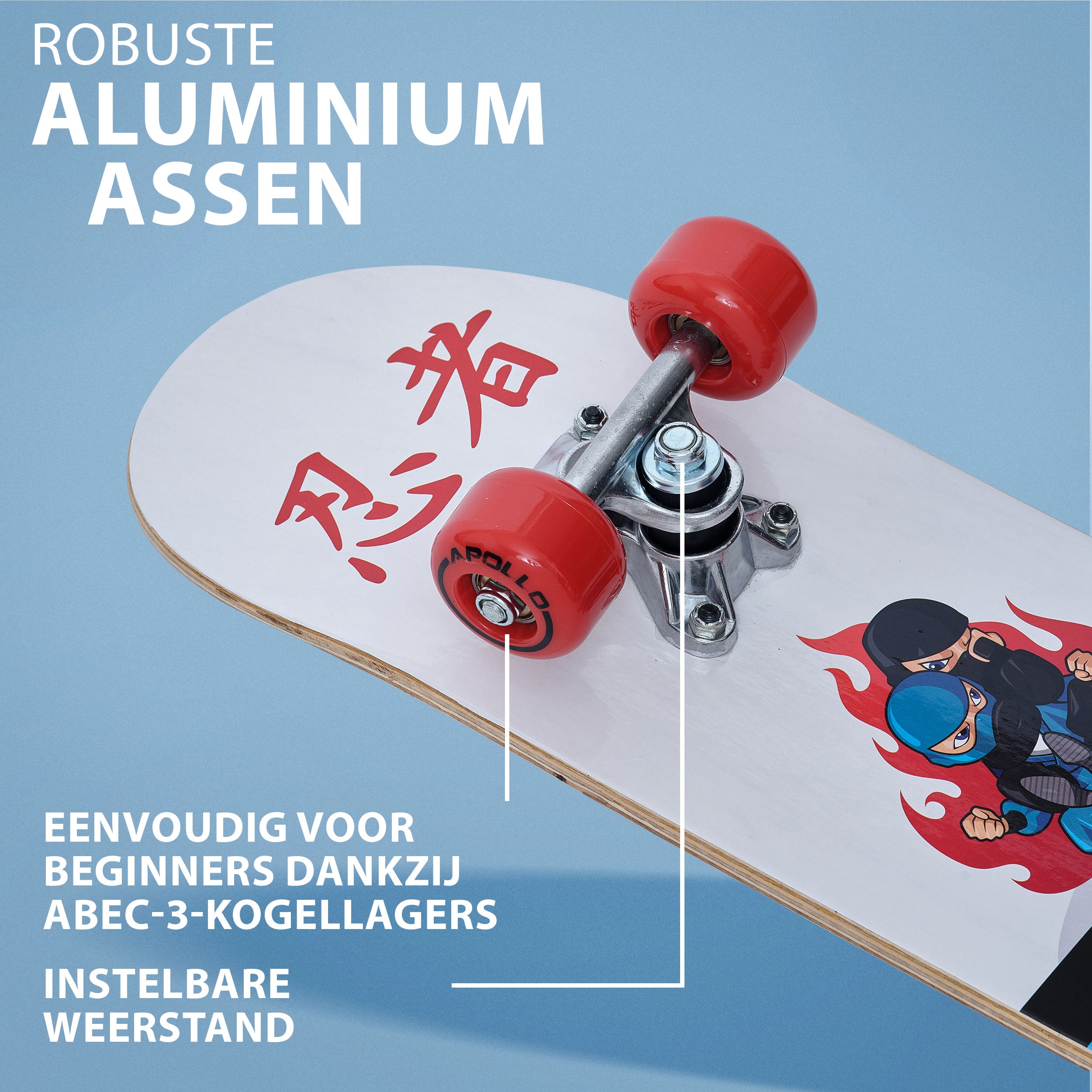 Apollo Kinderen Skateboard 61cm - Ninja Ninja