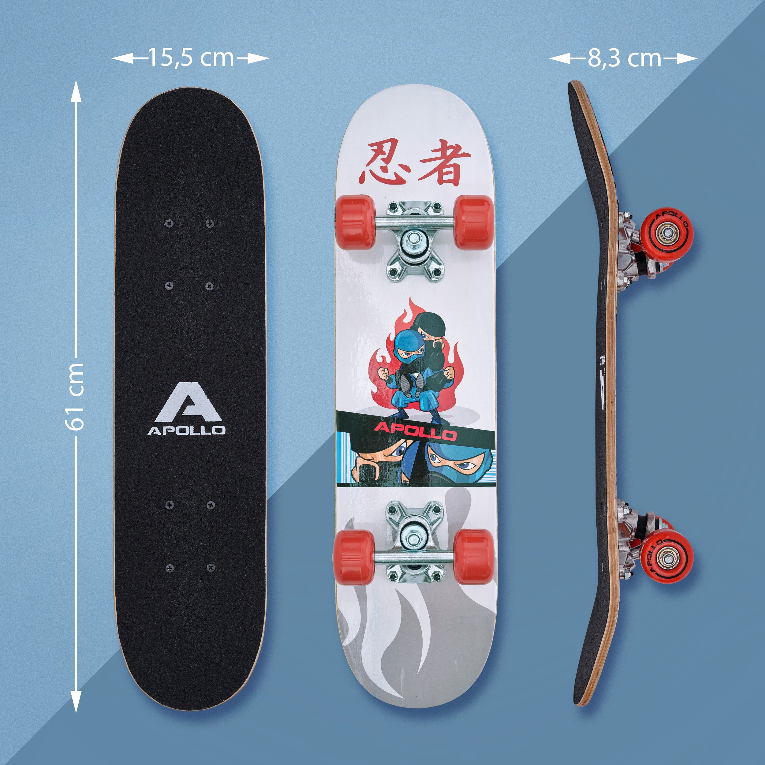 Apollo Kinderen Skateboard 61cm - Ninja Ninja