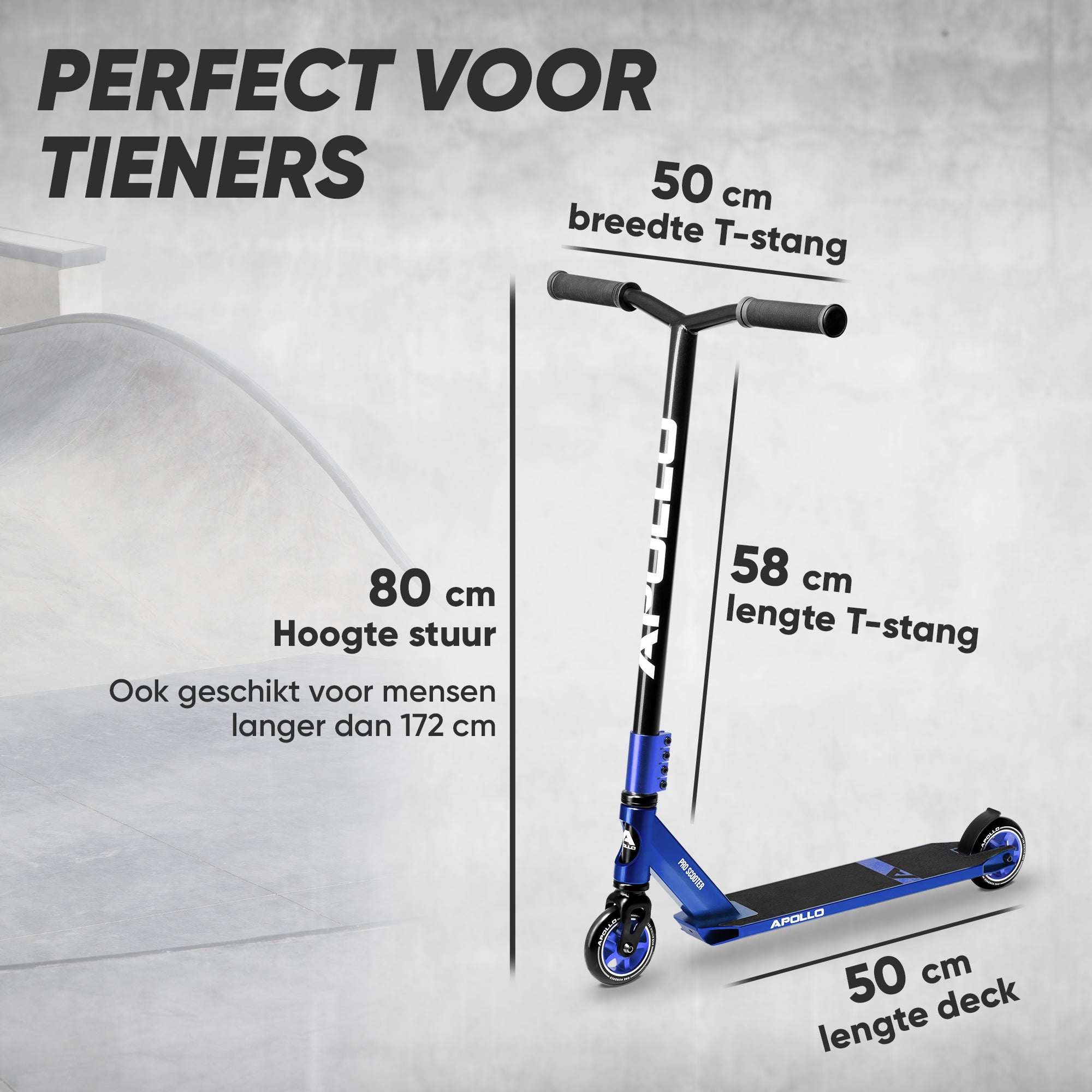 Apollo Stunt Scooter - Star Pro - HighQuality eloxierter Profi Stunt Scooter Blau