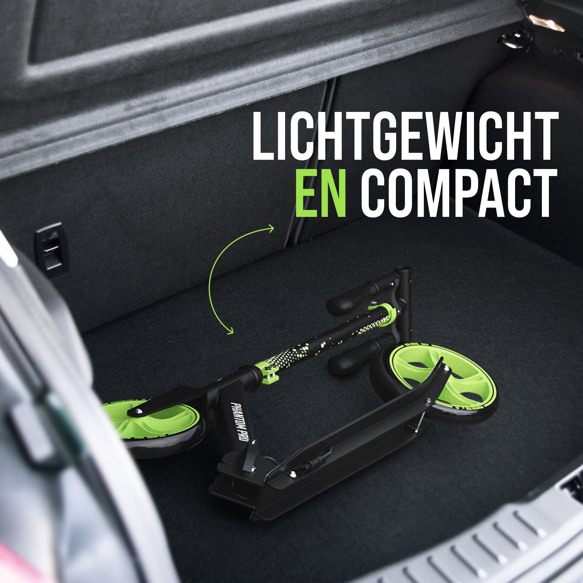 Apollo Klappbarer City Roller für Kinder "Phantom" höhenverstellbarer Tretroller Grün
