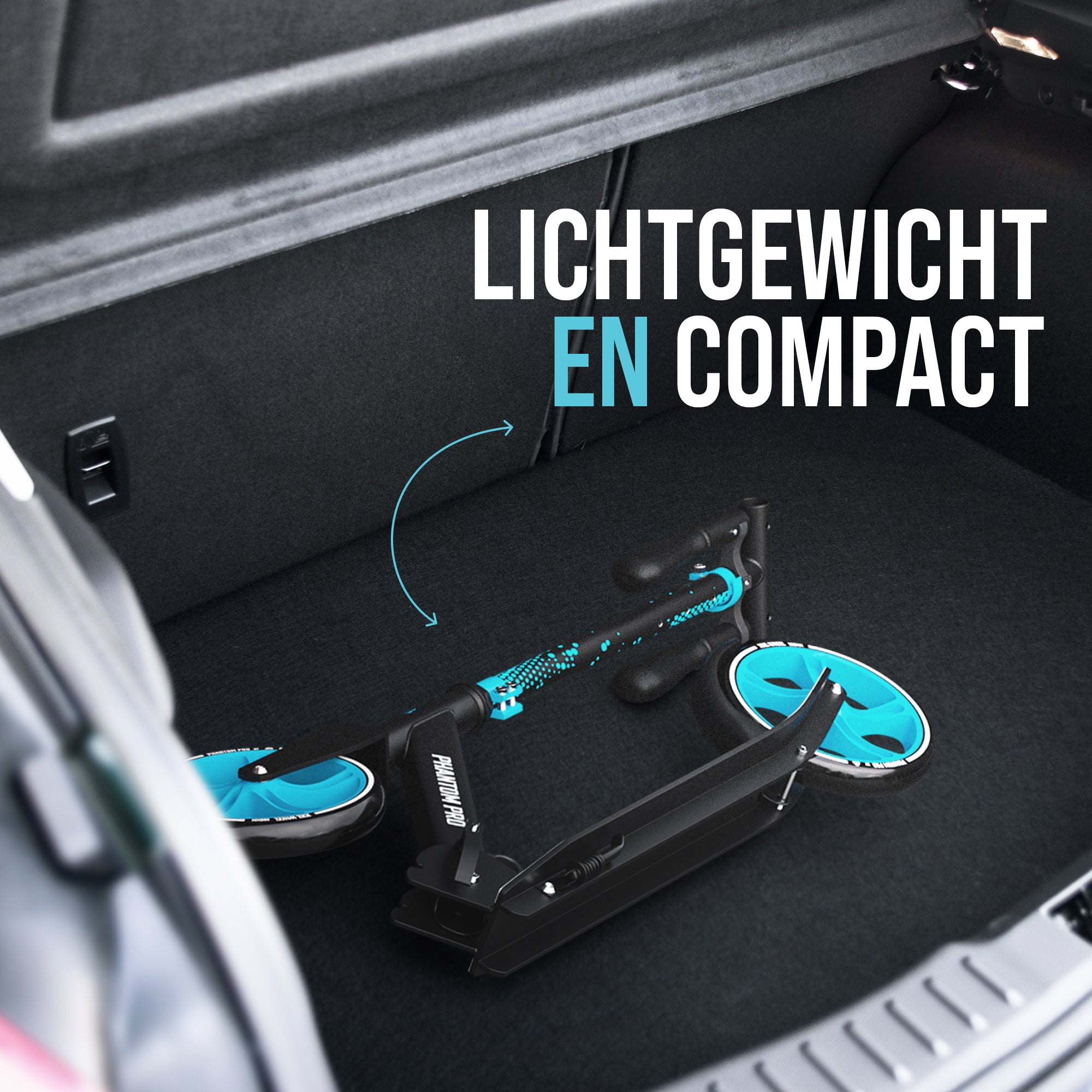 Apollo Klappbarer City Roller für Kinder "Phantom" höhenverstellbarer Tretroller Blau