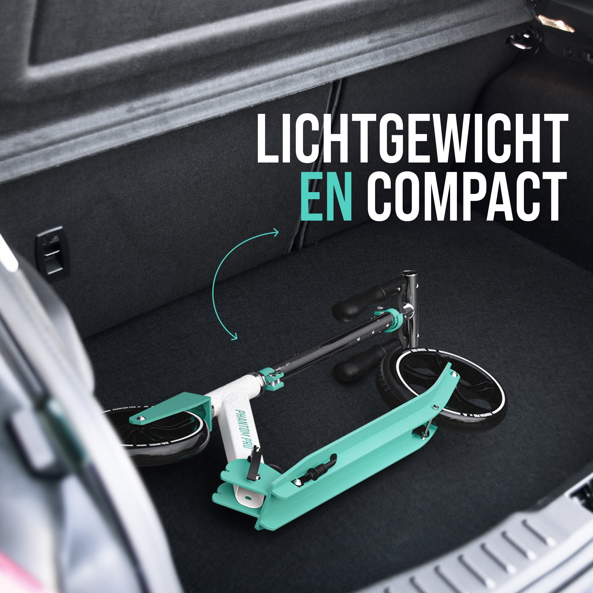 Apollo Klappbarer City Roller für Kinder "Phantom" höhenverstellbarer Tretroller Mint