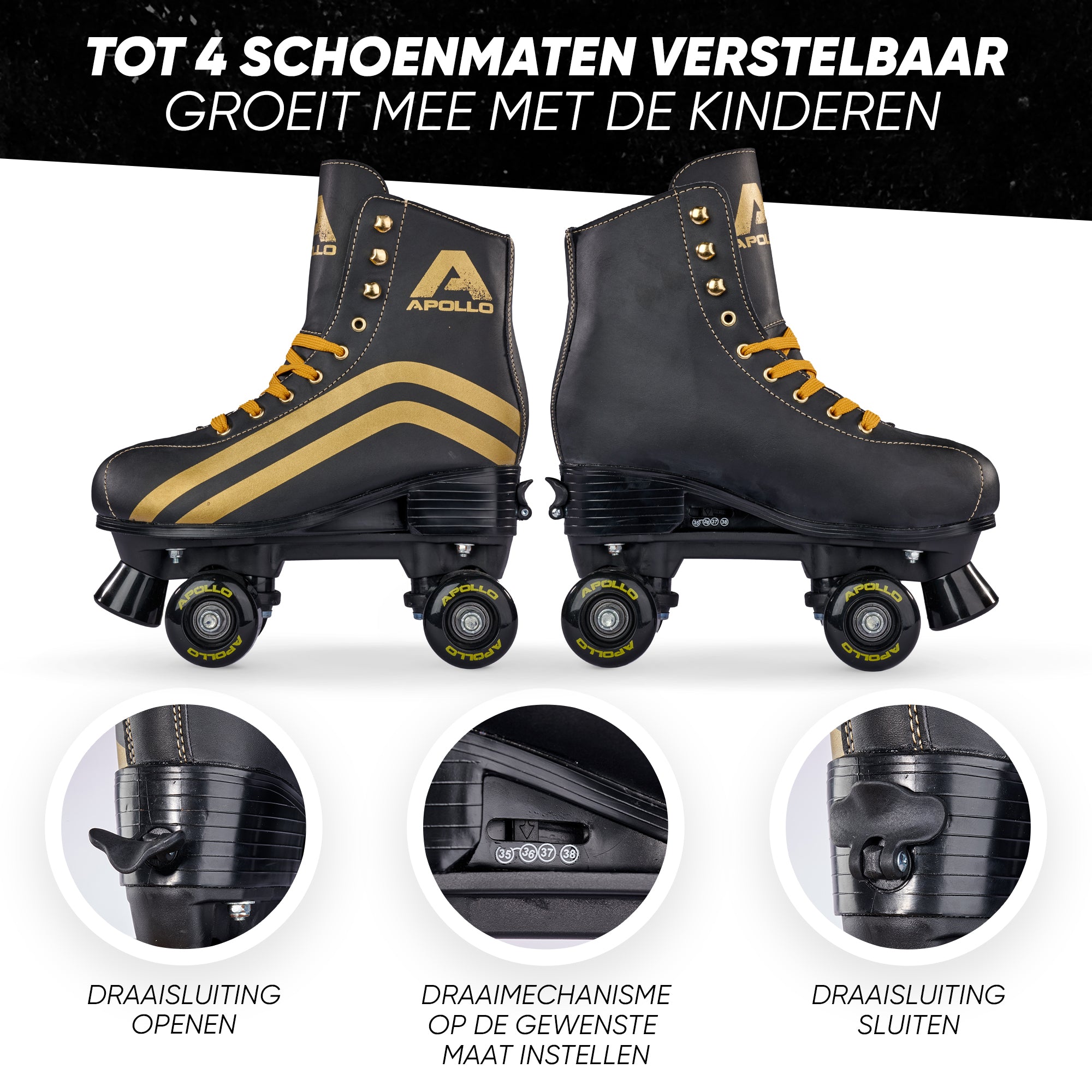 Apollo Disco Klassieke rolschaatsen voor kinderen en volwassenen - Luna Nova L (39-42)