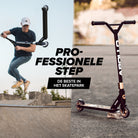 Apollo Stunt Scooter 'Genius Pro' hoogwaardige stuntstep met ABEC 9 kogellagers Zwart Goud