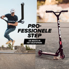 Apollo Stunt Scooter 'Genius Pro' hoogwaardige stuntstep met ABEC 9 kogellagers Red Ink