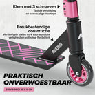 Apollo Stunt Scooter 'Genius Pro' hoogwaardige stuntstep met ABEC 9 kogellagers Zwart Roze